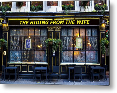 Wife Metal Print featuring the photograph The hiding from the wife pub by David Pyatt