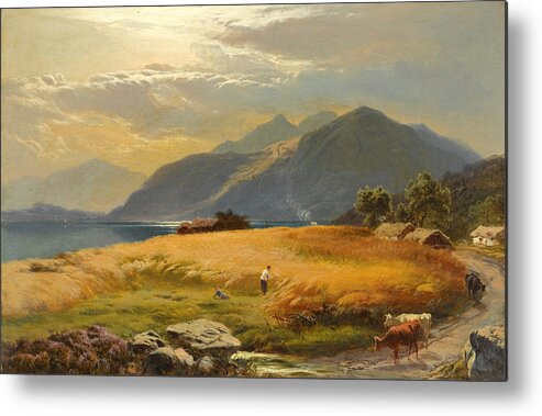 Sidney Richard Percy Metal Print featuring the painting The Highland Loch by Sidney Richard Percy