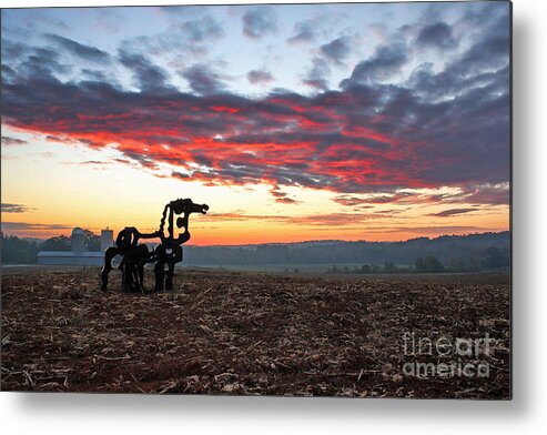 Reid Callaway The Overlook Metal Print featuring the photograph The Iron Horse Early Dawn The Iron Horse Collection Art by Reid Callaway