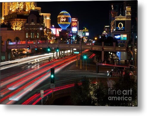 Las Vegas Metal Print featuring the photograph The Las Vegas Strip by Eddie Yerkish