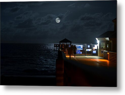 Pier Metal Print featuring the photograph The Last Outpost by Laura Fasulo