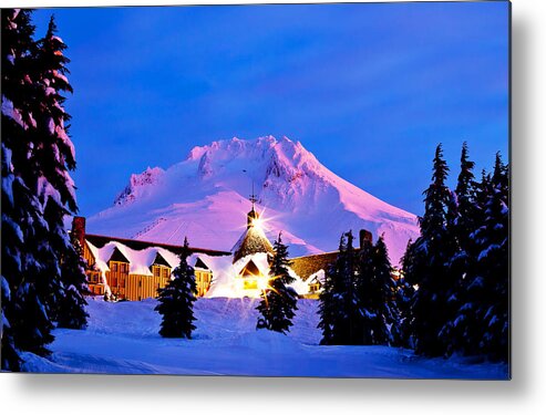 Timberline Lodge Metal Print featuring the photograph The Last Sunrise by Darren White