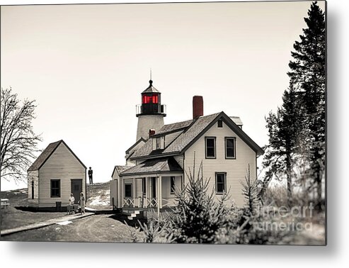 Lighthouse Metal Print featuring the photograph The Lightkeeper by Brenda Giasson