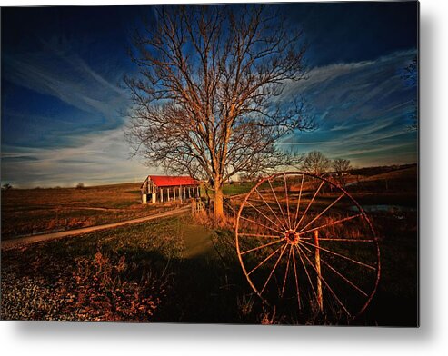 Rural Metal Print featuring the photograph The Long and Winding Road by Robert McCubbin
