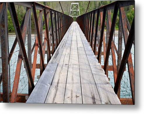 Transportation Metal Print featuring the photograph The Long Bridge by Mary Lee Dereske