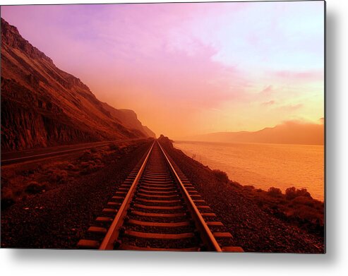 Columbia River Metal Print featuring the photograph The Long Walk To No Where by Jeff Swan
