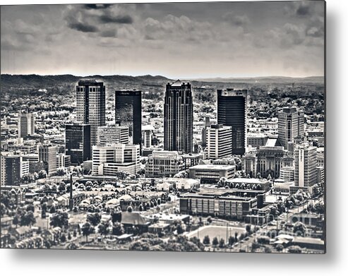 Ken Metal Print featuring the photograph The Magic City BW by Ken Johnson