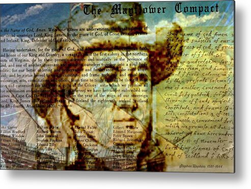 Mayflower Metal Print featuring the photograph The Mayflower Compact by Diana Angstadt