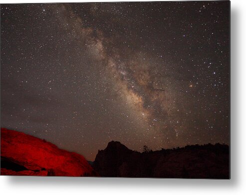 Beauty Metal Print featuring the photograph The Milky Way over Mesa Arch by Alan Vance Ley