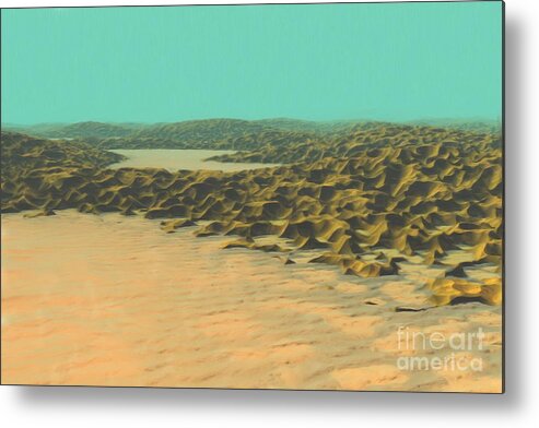 Desert Metal Print featuring the painting The Ocean is a Desert by Pet Serrano