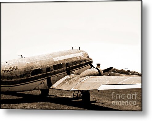 Vintage Airplane Metal Print featuring the photograph The Old DC3 by Steven Digman