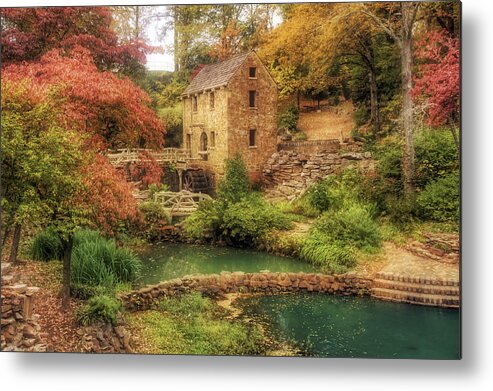 Old Mill Metal Print featuring the photograph The Old Mill in Autumn - Arkansas - North Little Rock by Jason Politte