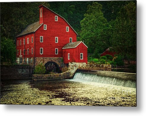 Clinton Metal Print featuring the photograph The Old Red Mill by Debra Fedchin