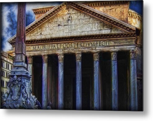 Marcus Built This Metal Print featuring the photograph The Pantheon - Marcus Built This by Lee Dos Santos