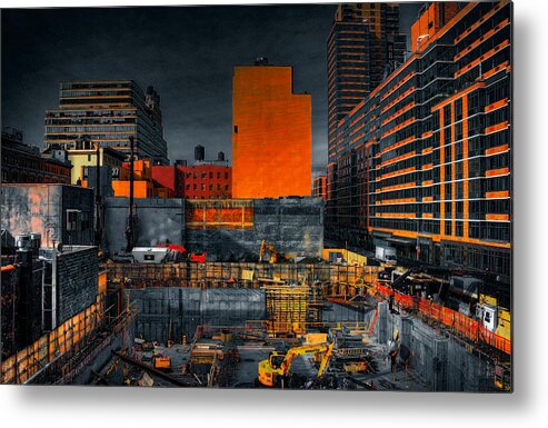 Construction Metal Print featuring the photograph Alien Construction Site by Mike Deutsch