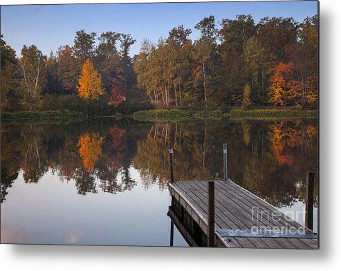 Autumn Metal Print featuring the photograph The Pond by Timothy Johnson