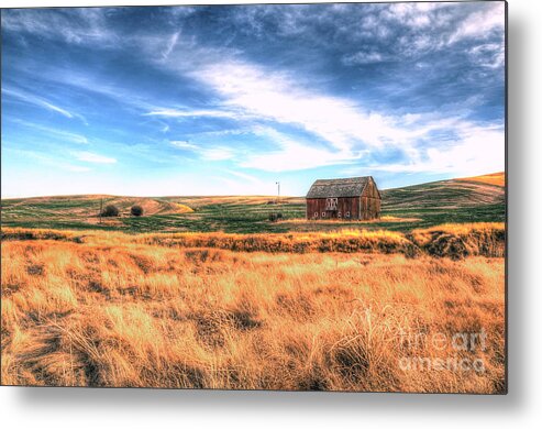 Barn Metal Print featuring the photograph The Red Barn by Sarah Schroder