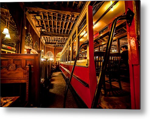 Urban Metal Print featuring the photograph The Restaurant Trolley by Steven Reed