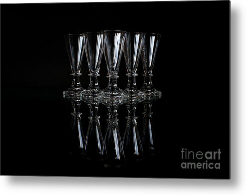 Shot Glasses Metal Print featuring the photograph The shot glasses by Torbjorn Swenelius