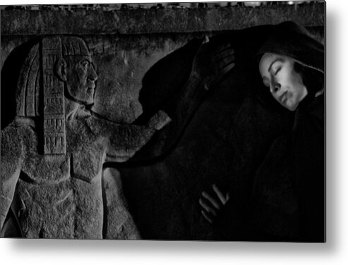 Black & White Metal Print featuring the photograph The Somnambulist by Jim Cook