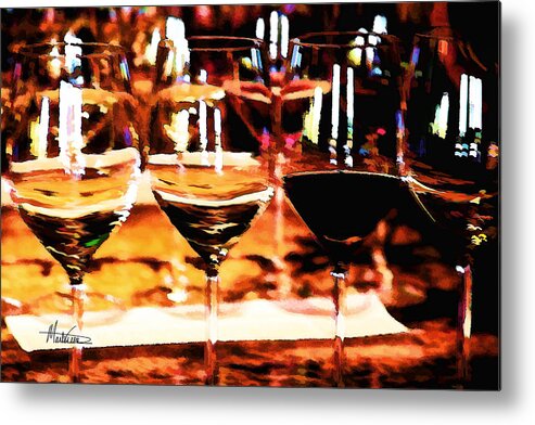 Wine Metal Print featuring the digital art The Toast by Marti Green