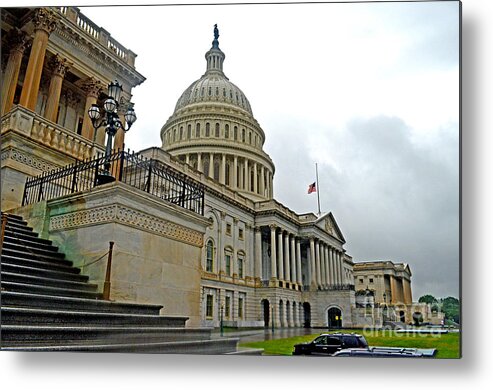 The Dome Metal Print featuring the photograph The United States Capitol by Jim Fitzpatrick