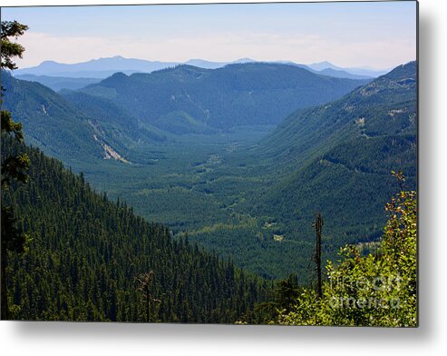 Valley Metal Print featuring the photograph The Valley Below by Tikvah's Hope