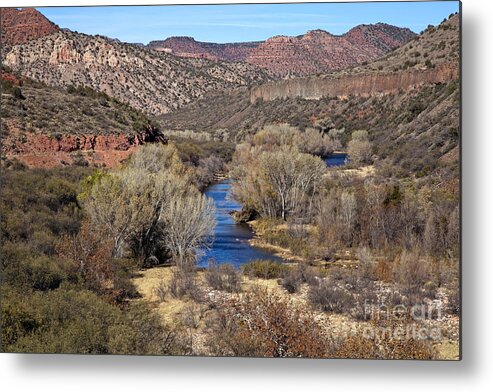 Verde River Metal Print featuring the photograph The Verde River in the Verde Canyon Arizona by Ron Chilston