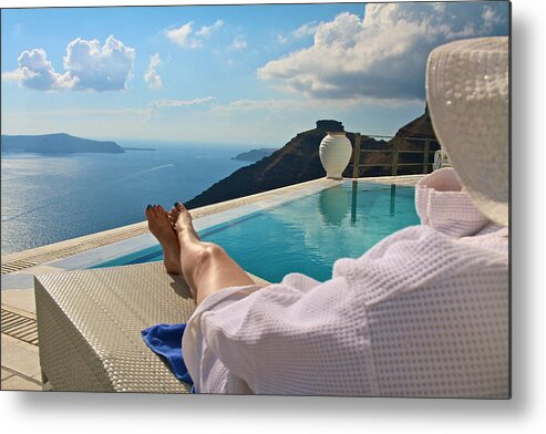 Greece Metal Print featuring the photograph The View by John Babis
