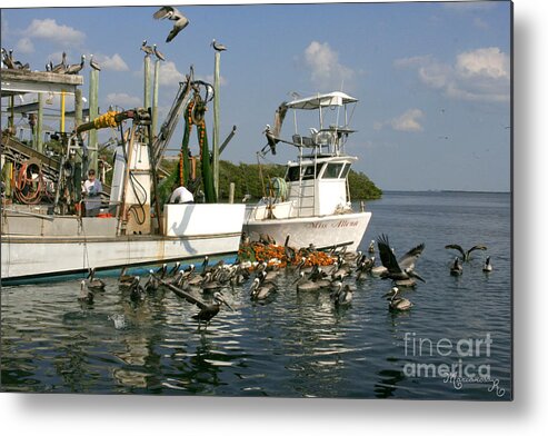 Fishing Boats Metal Print featuring the photograph The Welcoming Committee by Mariarosa Rockefeller