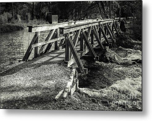 Amper Metal Print featuring the photograph The Wooden Bridge by Hannes Cmarits