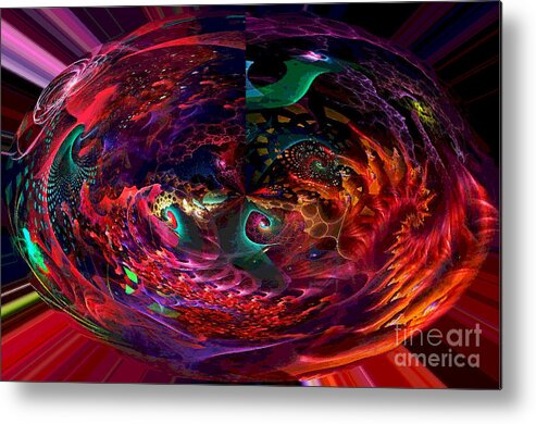  Metal Print featuring the photograph Colorful Orb by Kelly Awad