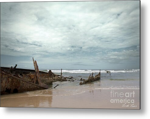 K'gari Metal Print featuring the photograph The Wreck of the Maheno by Linda Lees
