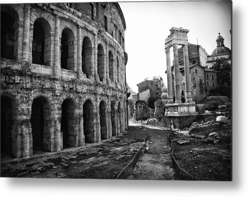 Ancient Metal Print featuring the photograph Theatre of Marcellus by Melany Sarafis