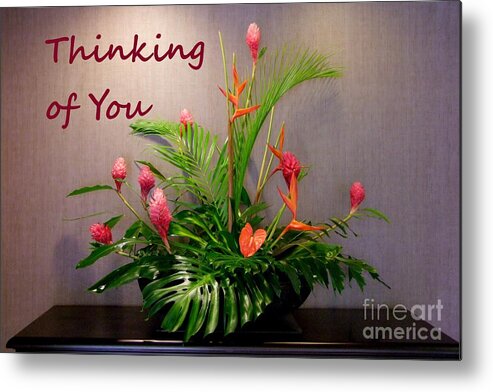 Pink Ginger Metal Print featuring the photograph Thinking of You - Pink Ginger by Mary Deal