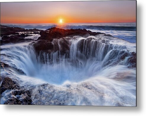 Coast Metal Print featuring the photograph Thors' Well by Miles Morgan