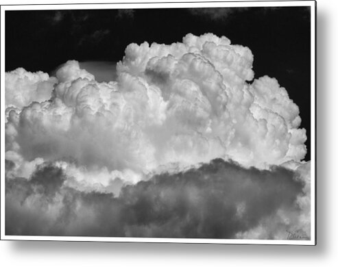 Black And White Photography Metal Print featuring the photograph Threatening Clouds by Peggy Dietz