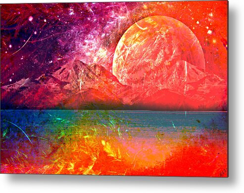 Fantasy Metal Print featuring the painting Through Other Eyes by Ally White