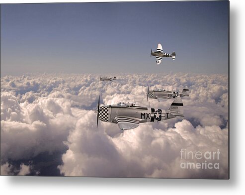 P47 Thunderbolt Metal Print featuring the digital art Thunderbolts by Airpower Art