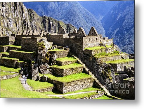 Machu Picchu Metal Print featuring the photograph Tiers by Suzanne Luft