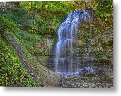 Tiffany Falls Metal Print featuring the photograph Tiffany Falls in Summer by Gary Hall