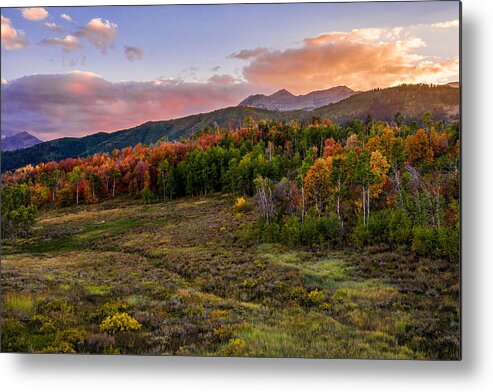 Timp Fall Glow Metal Print featuring the photograph Timp Fall Glow by Chad Dutson