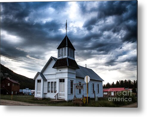 Tincup Metal Print featuring the photograph Tincup Town Hall by Jim McCain