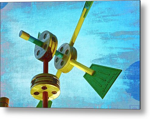 Toys Metal Print featuring the photograph Tinkertoys by Laurie Perry