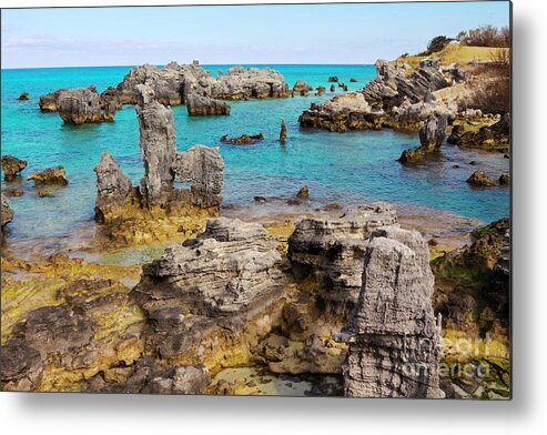 Bermuda; Tobacco Bay; Beach Metal Print featuring the photograph Tobacco Beach in Bermuda by Charline Xia