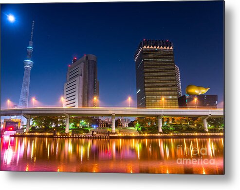 Tokyo Metal Print featuring the photograph Tokyo skyline - Japan by Luciano Mortula