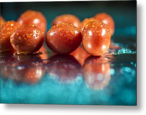 Color Metal Print featuring the photograph Tomatoes by Arkady Kunysz