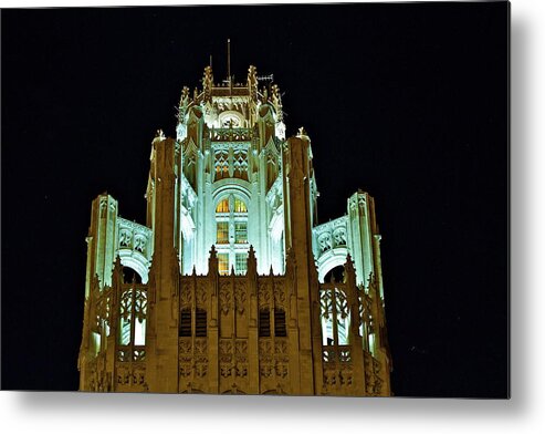 Chicago Metal Print featuring the photograph Top of the Tribune Tower by John Babis