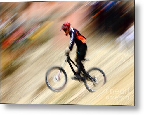 Biking Metal Print featuring the photograph Touchdown by James Brunker