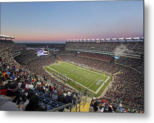 Patriots Metal Print featuring the photograph Touchdown New England Patriots by Juergen Roth